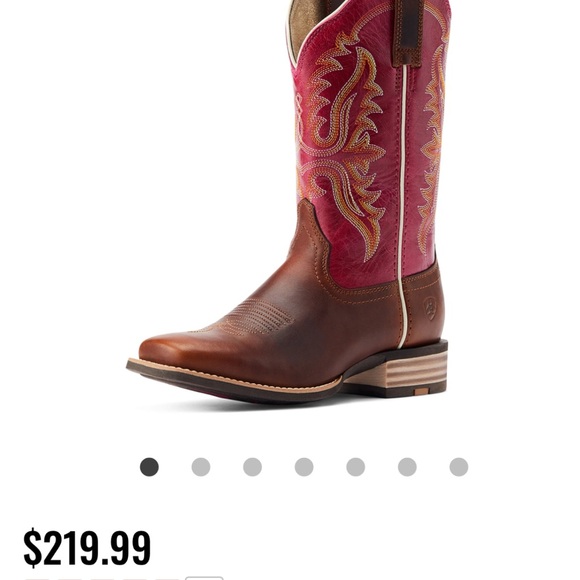 NEW Ariat Brown and Pink Western Cowboy Boots - Picture 5 of 5